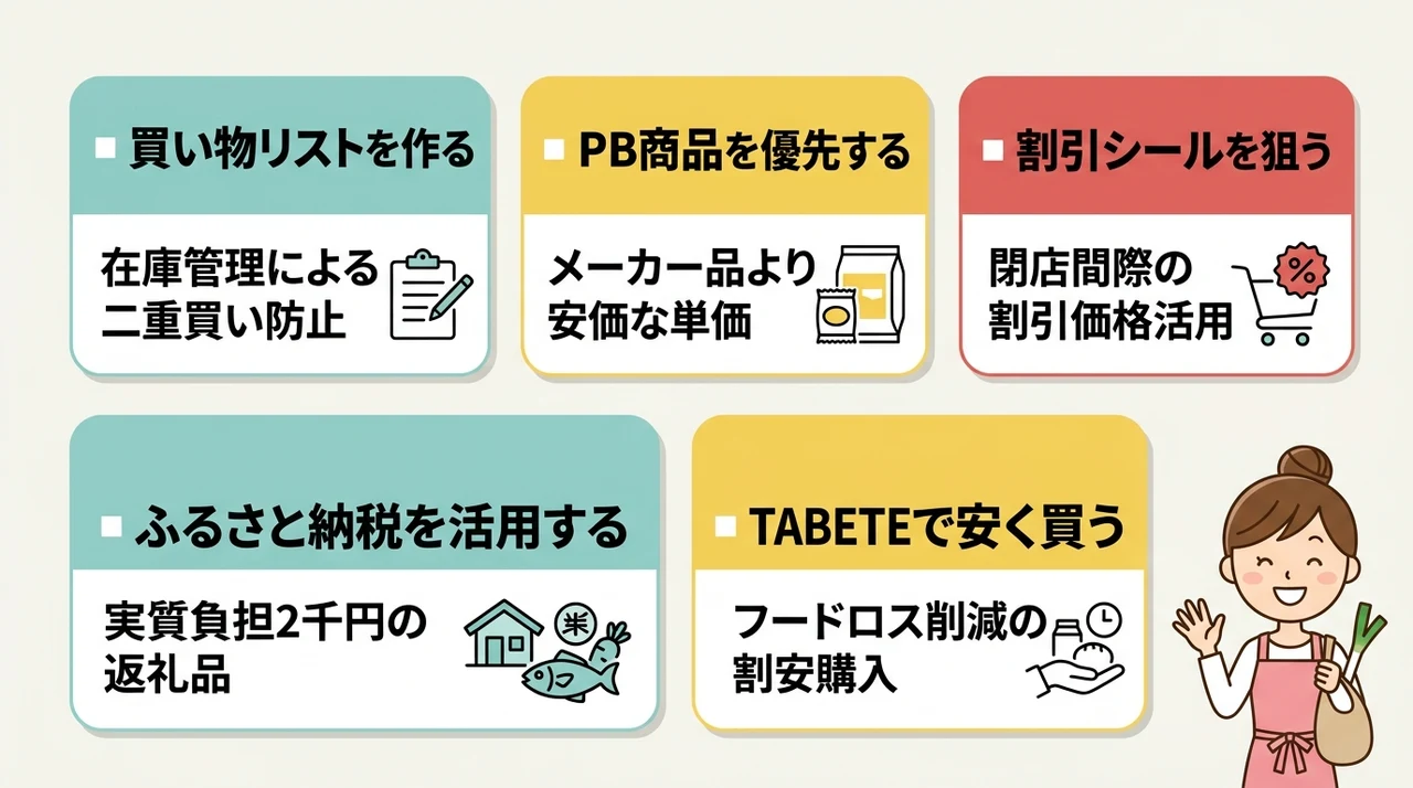 無理なく出費を抑える買い物のコツ5選