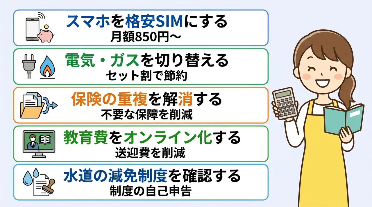 即効性がある固定費見直しの重要項目5選