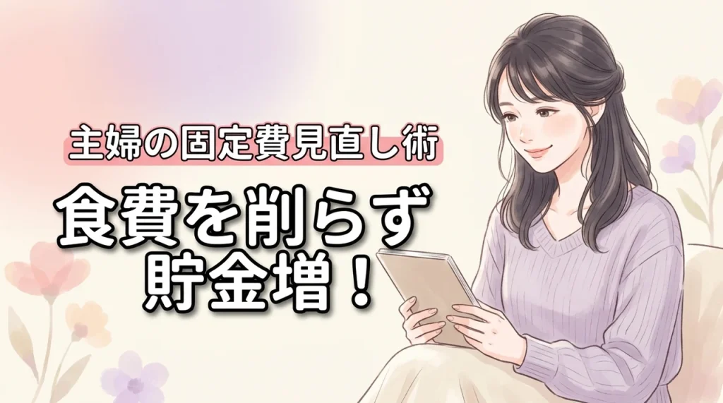 食費の我慢は卒業？主婦ができる固定費の見直しで貯金を増やす具体的な手順
