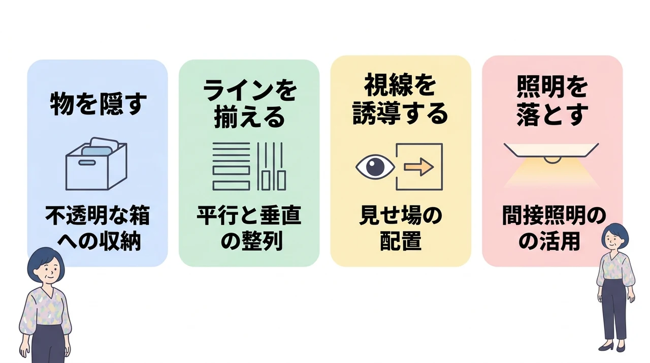 短時間で片付いて見える視覚的テクニック