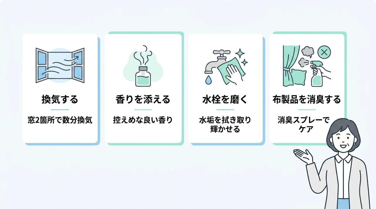 清潔感を出す仕上げの掃除とニオイ対策