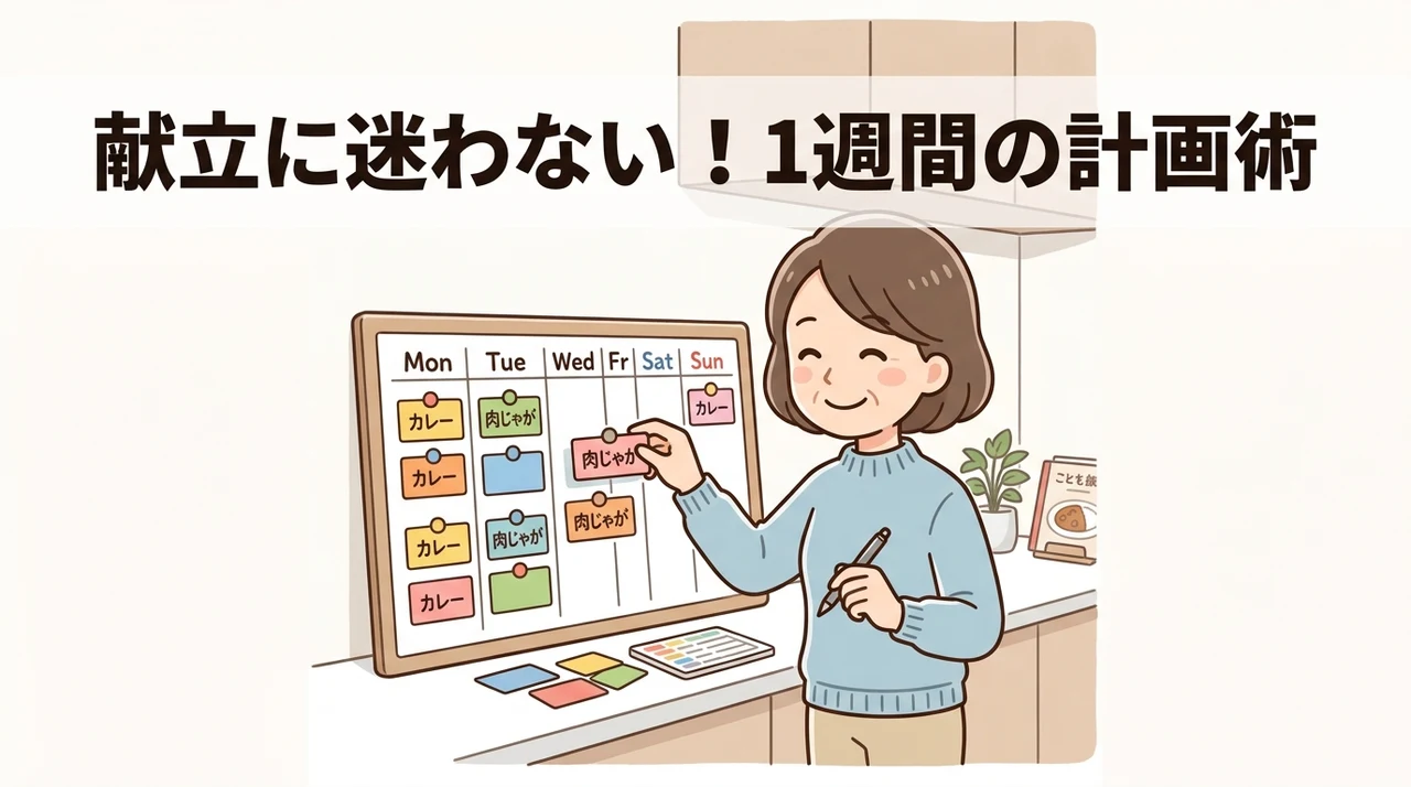 献立作成を楽にする一週間分の計画術