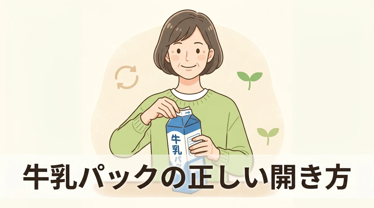 牛乳パックの正しい開き方とリサイクル手順