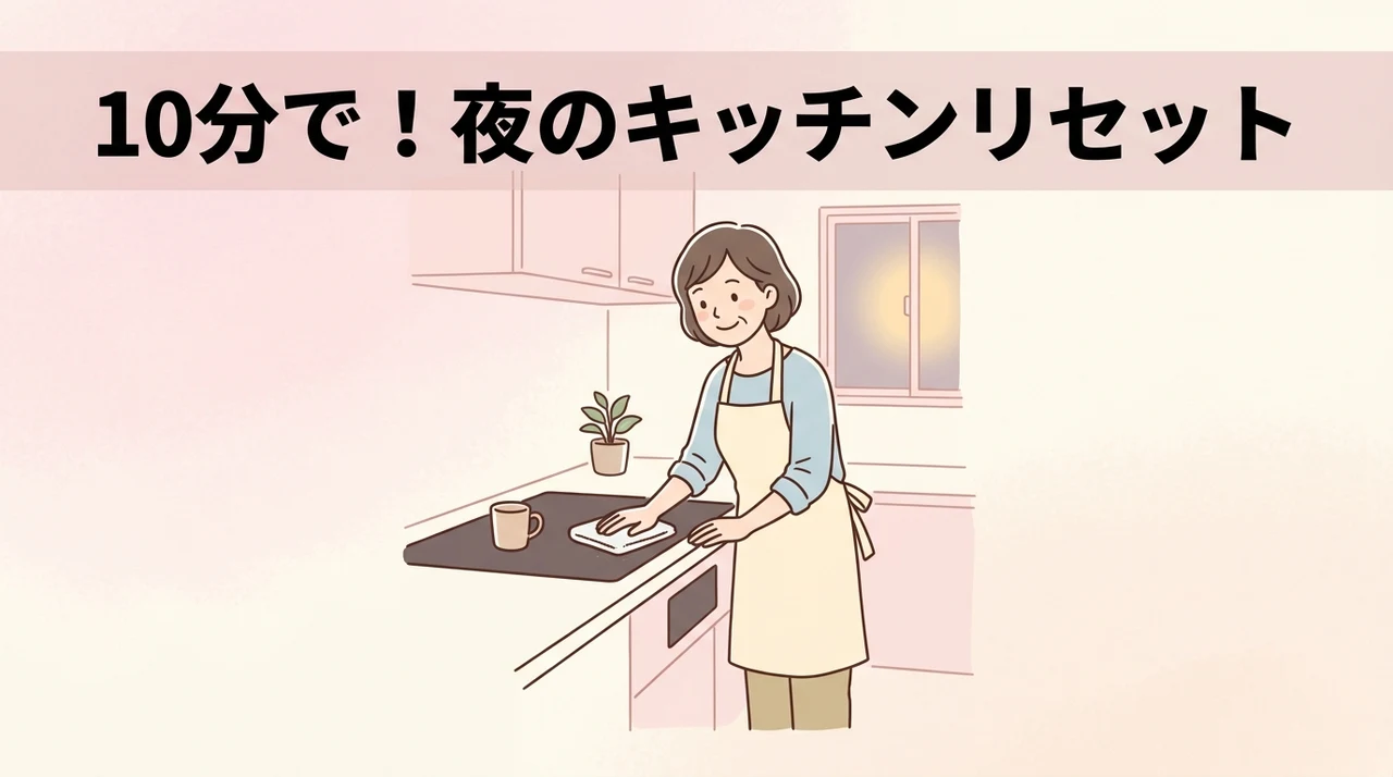 10分で完了！夜のキッチンリセット4ステップ