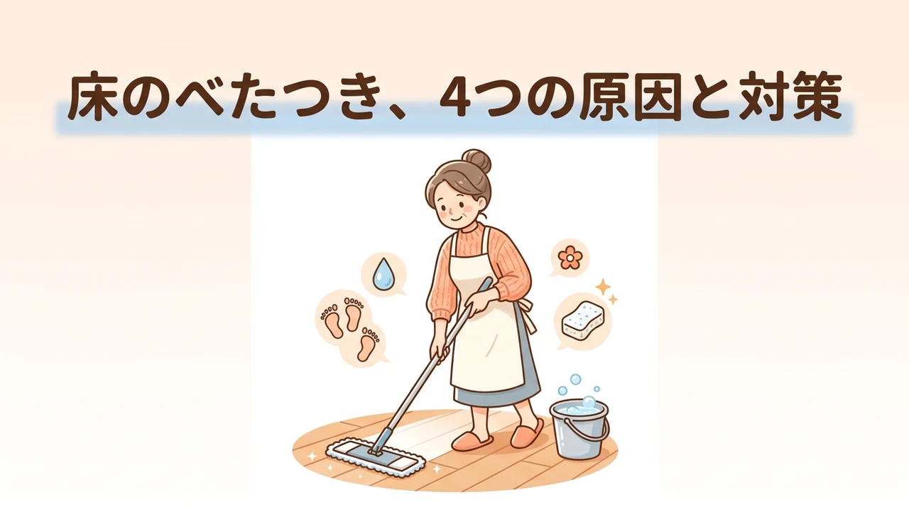 床のべたつきの原因4つと具体的な対策