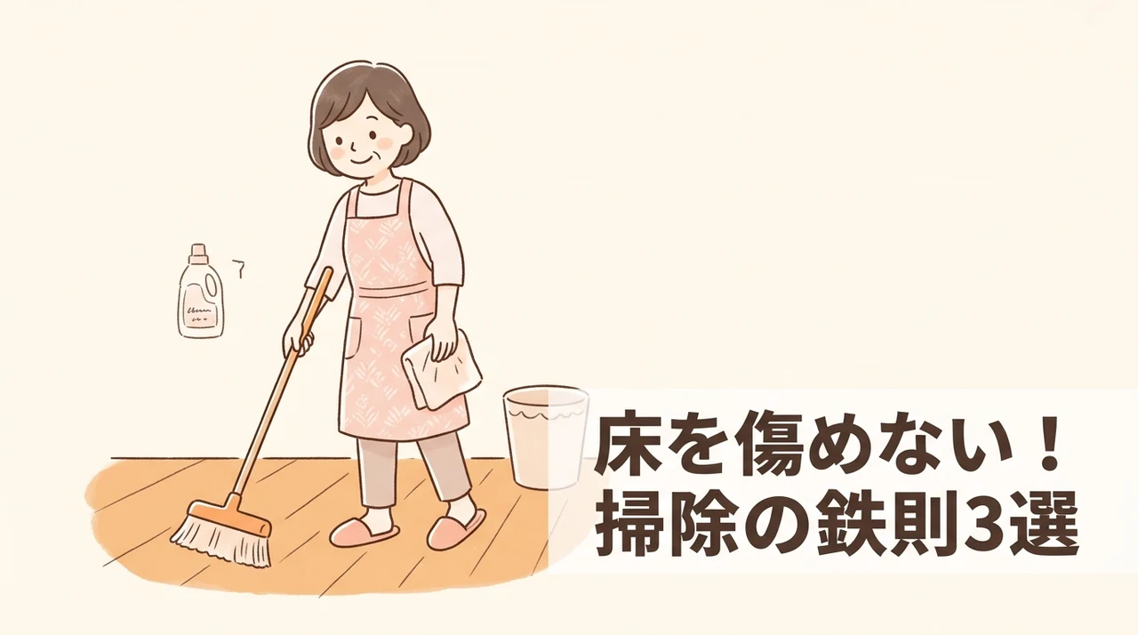 床を傷めないための掃除の注意点3つ