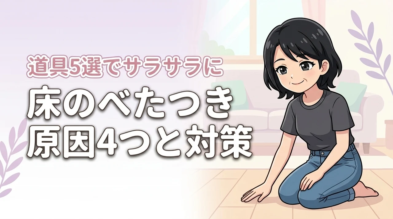 床のべたつきの原因4つと対策まとめ!おすすめの掃除道具5選でサラサラに