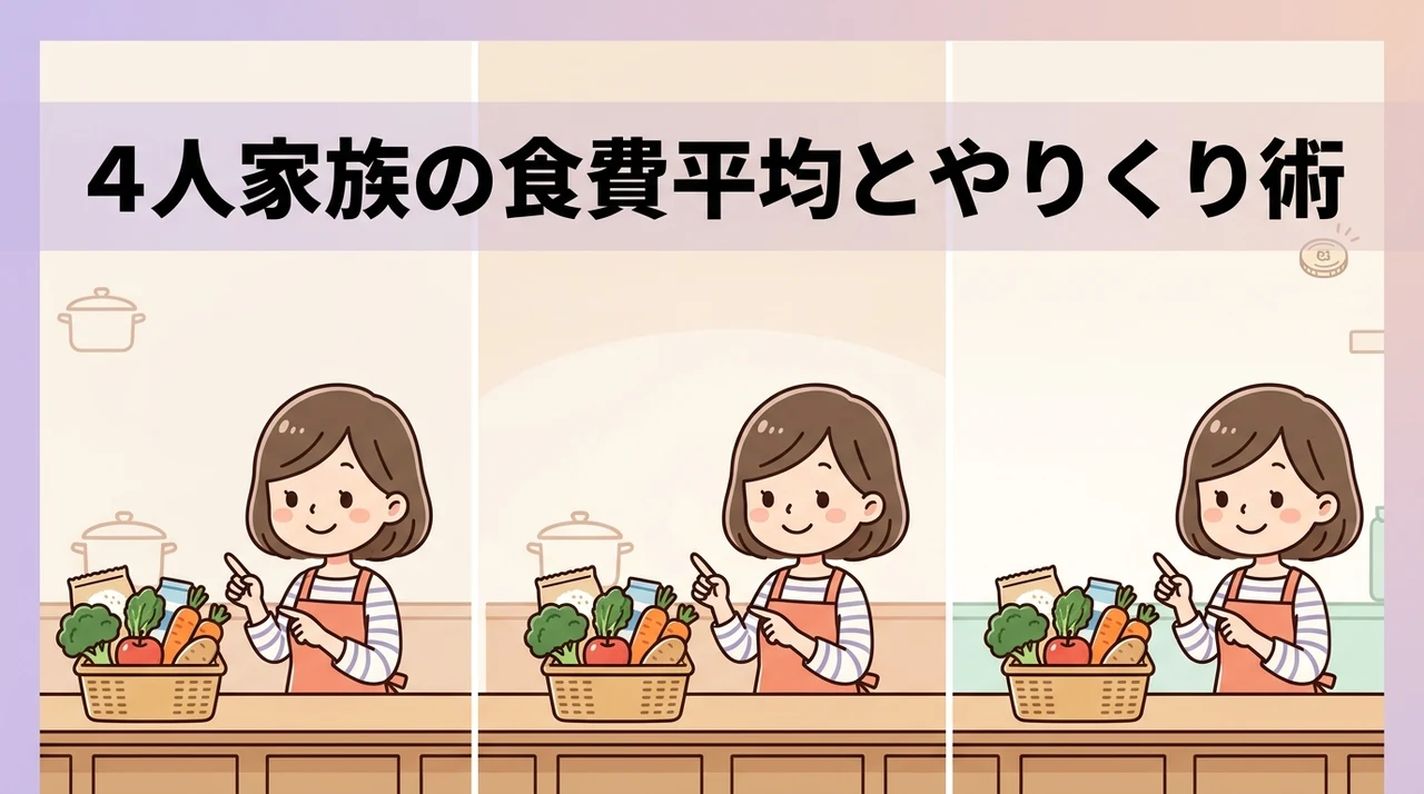 4人家族の食費平均とやりくりの目安