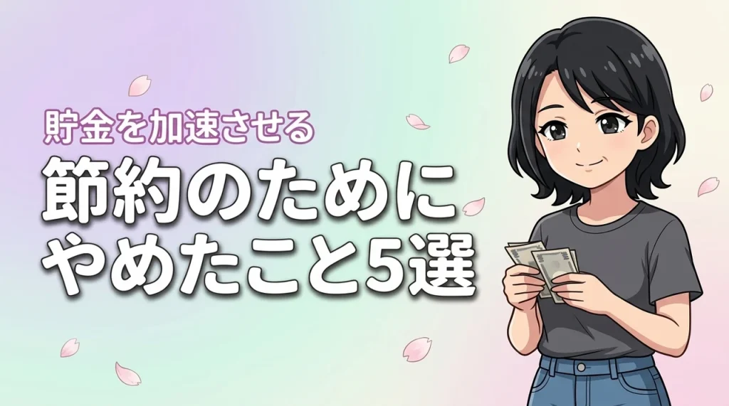 節約のためにやめたこと5選！無理なく支出を減らして貯金を加速させる方法