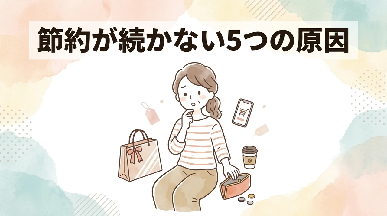 節約生活が続かない5つの根本原因