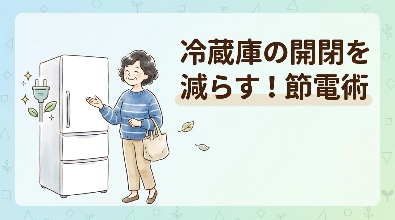冷蔵庫を開ける回数を減らす工夫と節電メリット