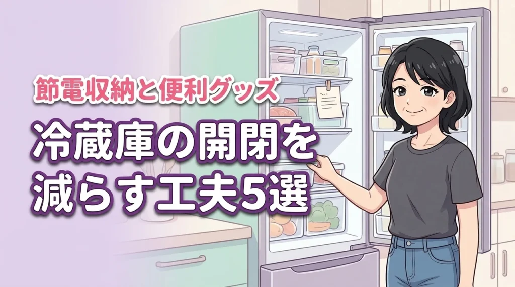 冷蔵庫を開ける回数を減らす工夫5選！電気代を節約する収納術と便利グッズ