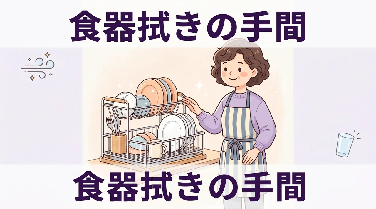食器拭きの手間を省く乾燥テクニック