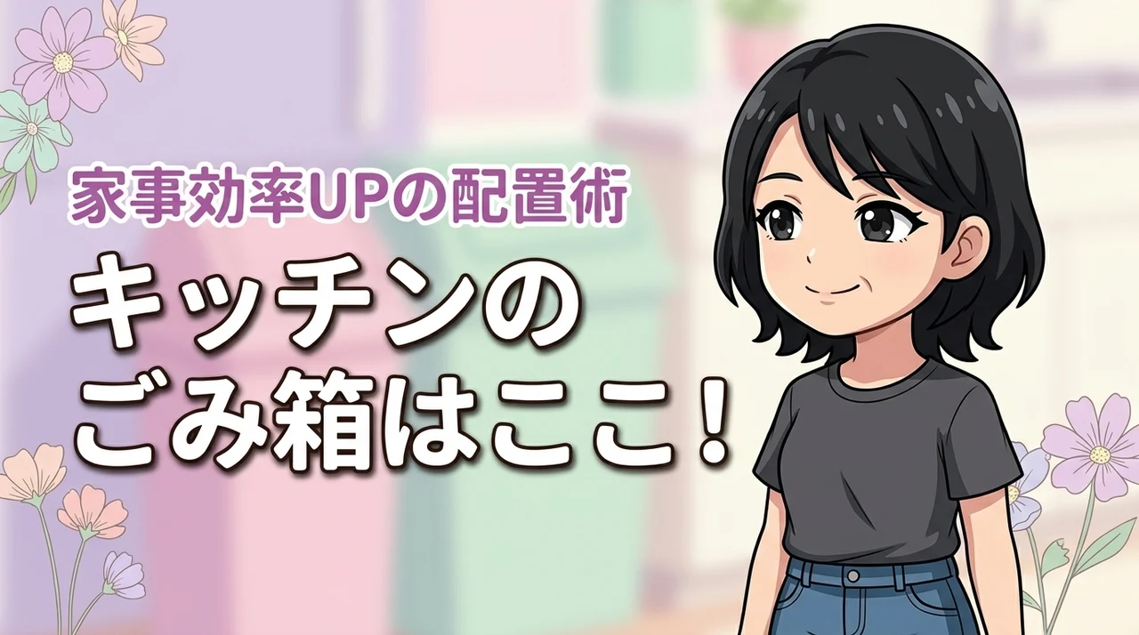 ごみ箱のキッチンの置き場所はここが正解！生活感を隠して家事効率を上げる方法