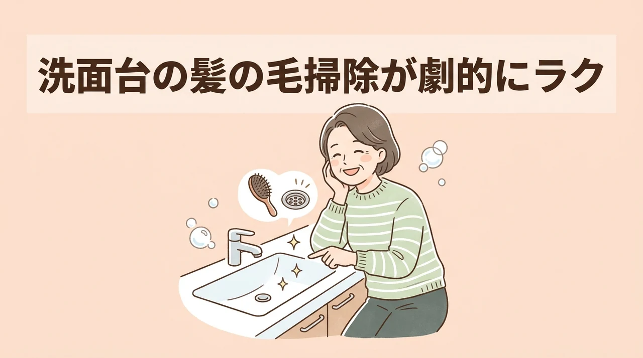 洗面台の髪の毛掃除をラクにする方法