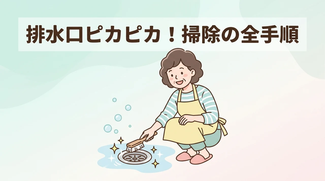 排水口の汚れを落とす掃除手順