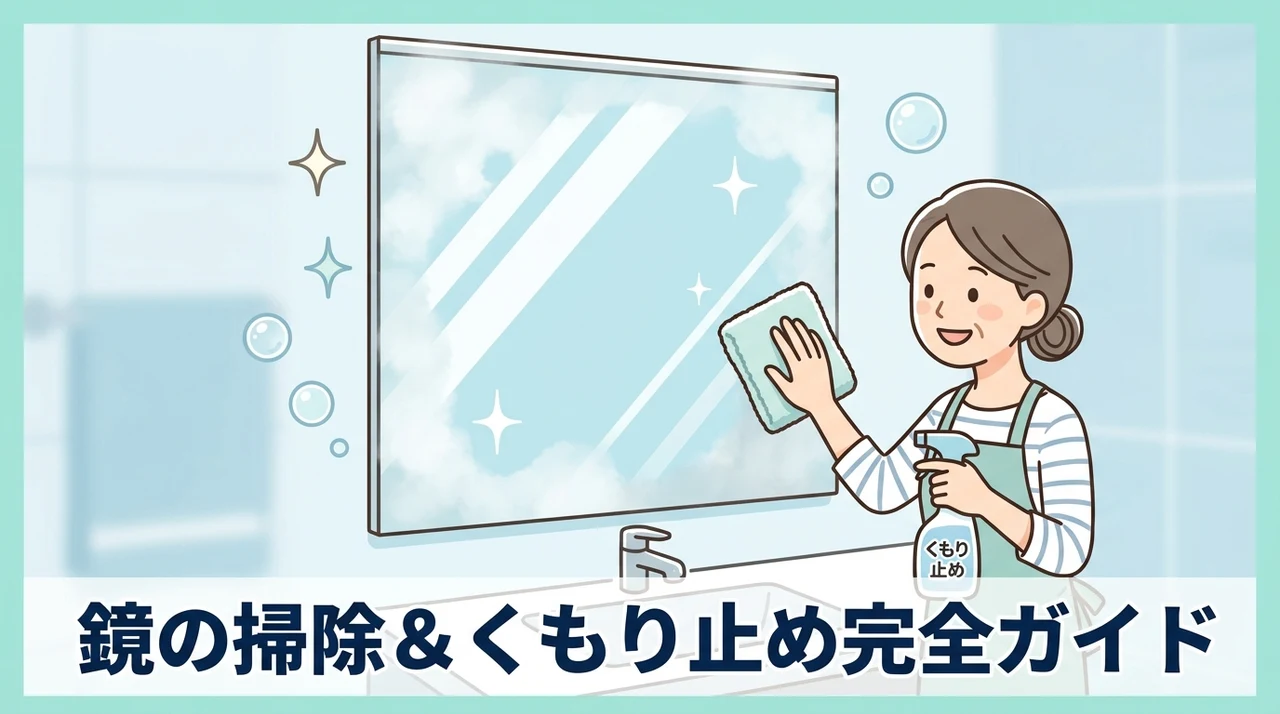 鏡のくもり止めと掃除を徹底解説