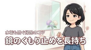 鏡の掃除をしてもすぐ曇る人必見！くもり止めを長持ちさせて水垢を防ぐコツ