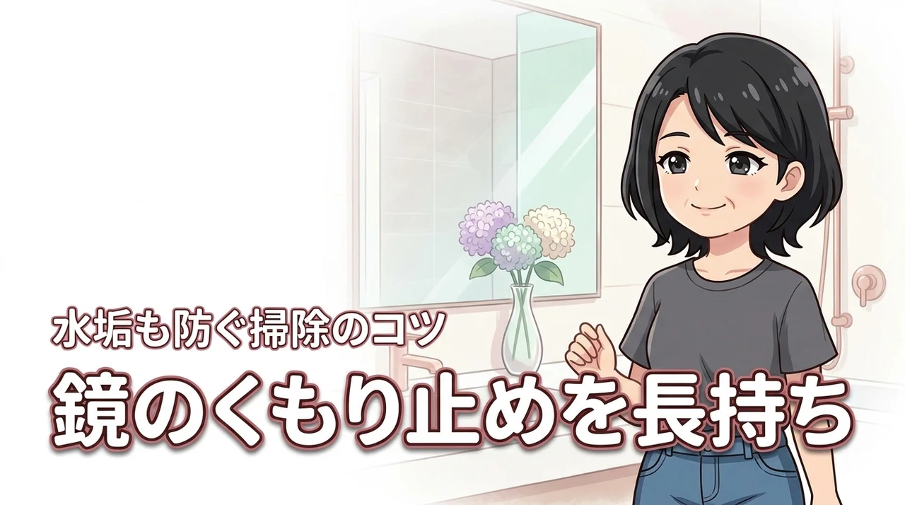 鏡の掃除をしてもすぐ曇る人必見！くもり止めを長持ちさせて水垢を防ぐコツ