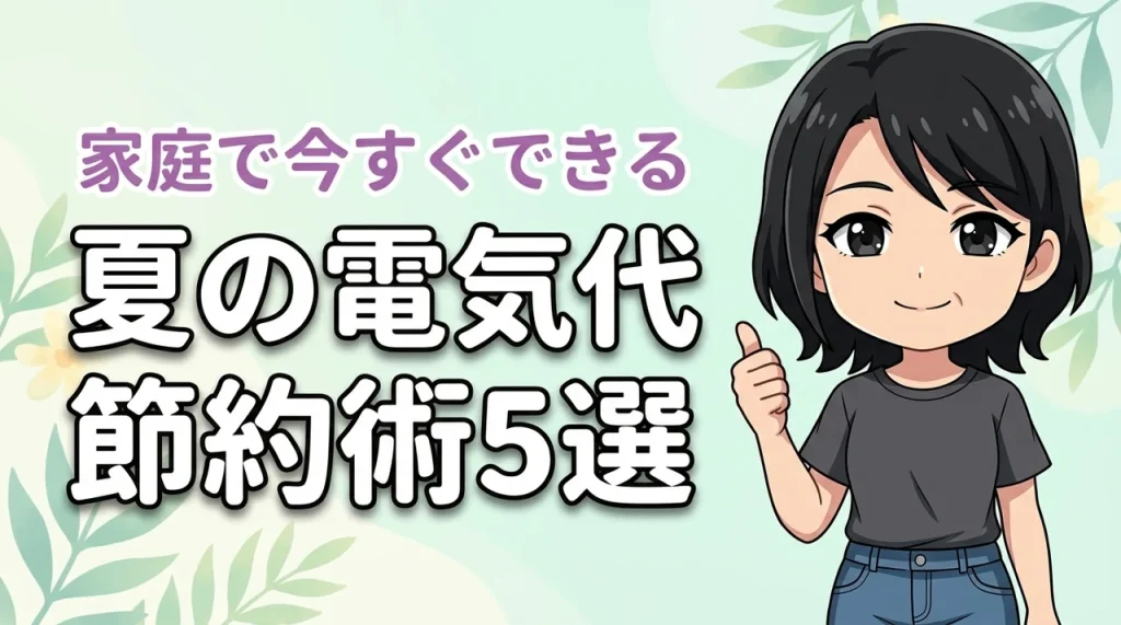 夏の電気代を抑えるコツ！家庭で今すぐできる節約術を5選紹介