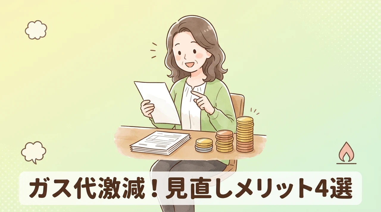 ガス代を抜本的に下げる契約見直しのメリット4つ