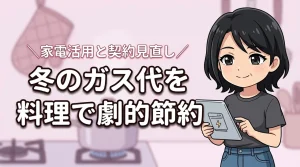 冬のガス代は料理で劇的に節約できる！【決定版】家電を使うテクニックと契約見直し術