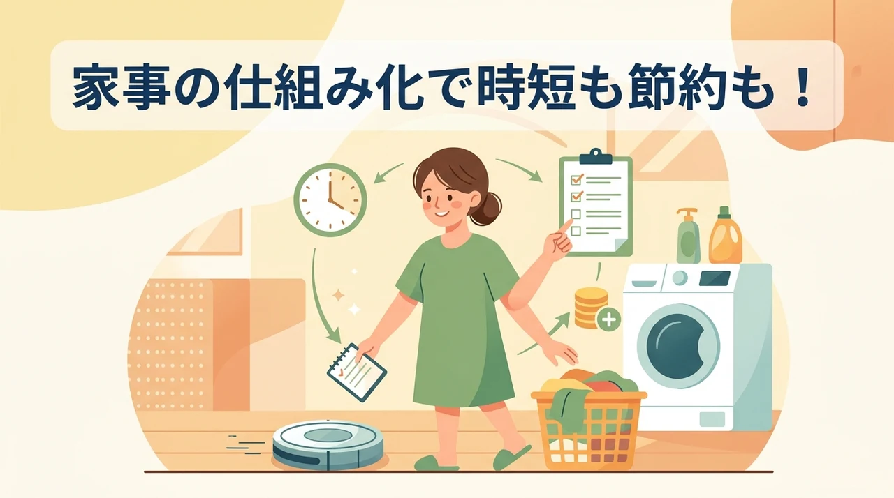 家事の時短と節約を仕組み化するメリット