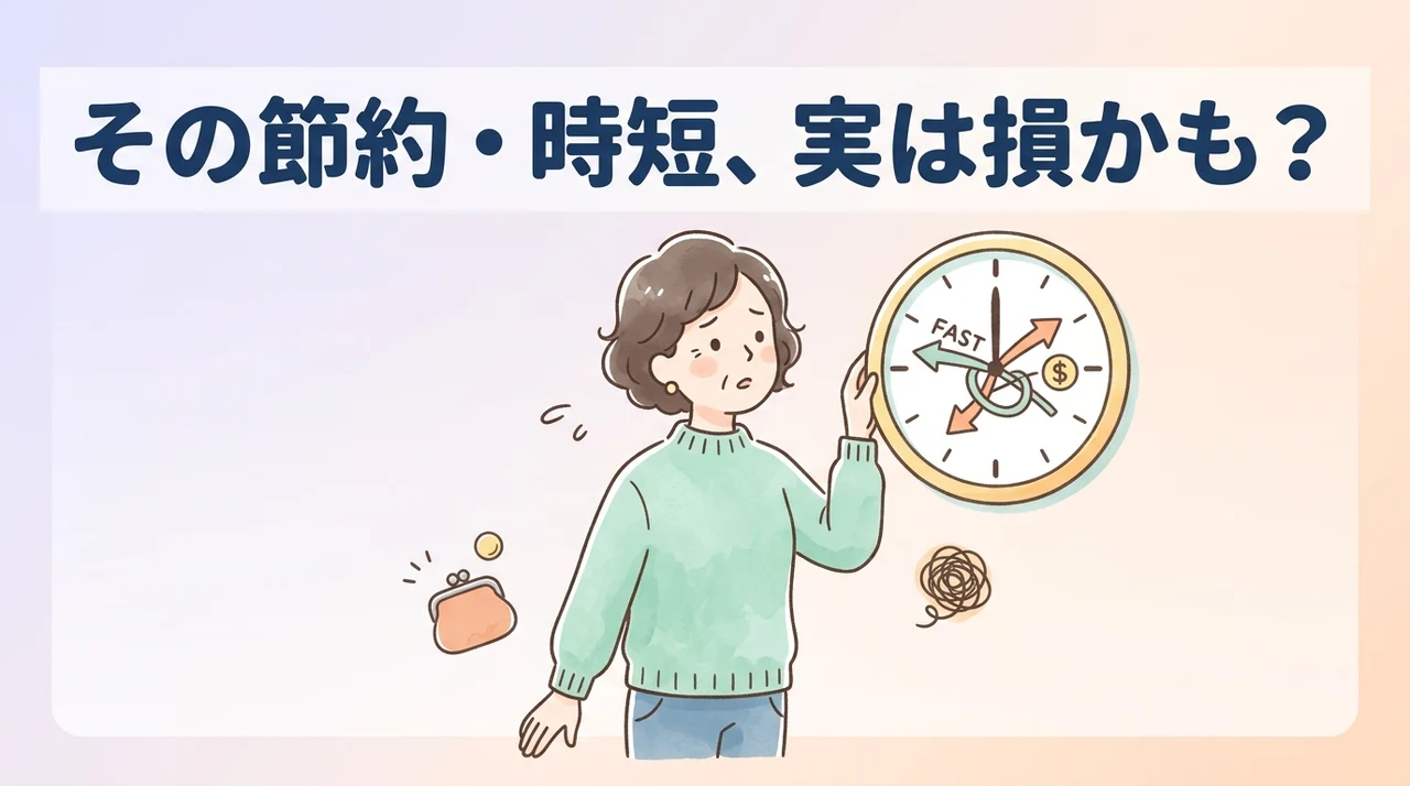節約と時短を優先しすぎるデメリット