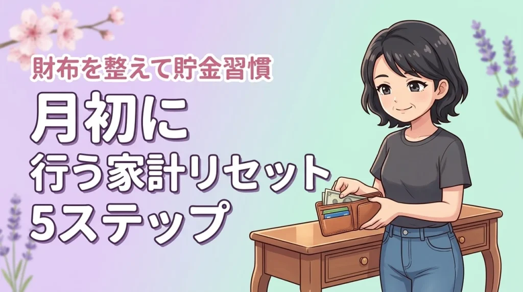 家計リセットを月初に行うやり方5ステップ！財布を整えてお金が貯まる習慣