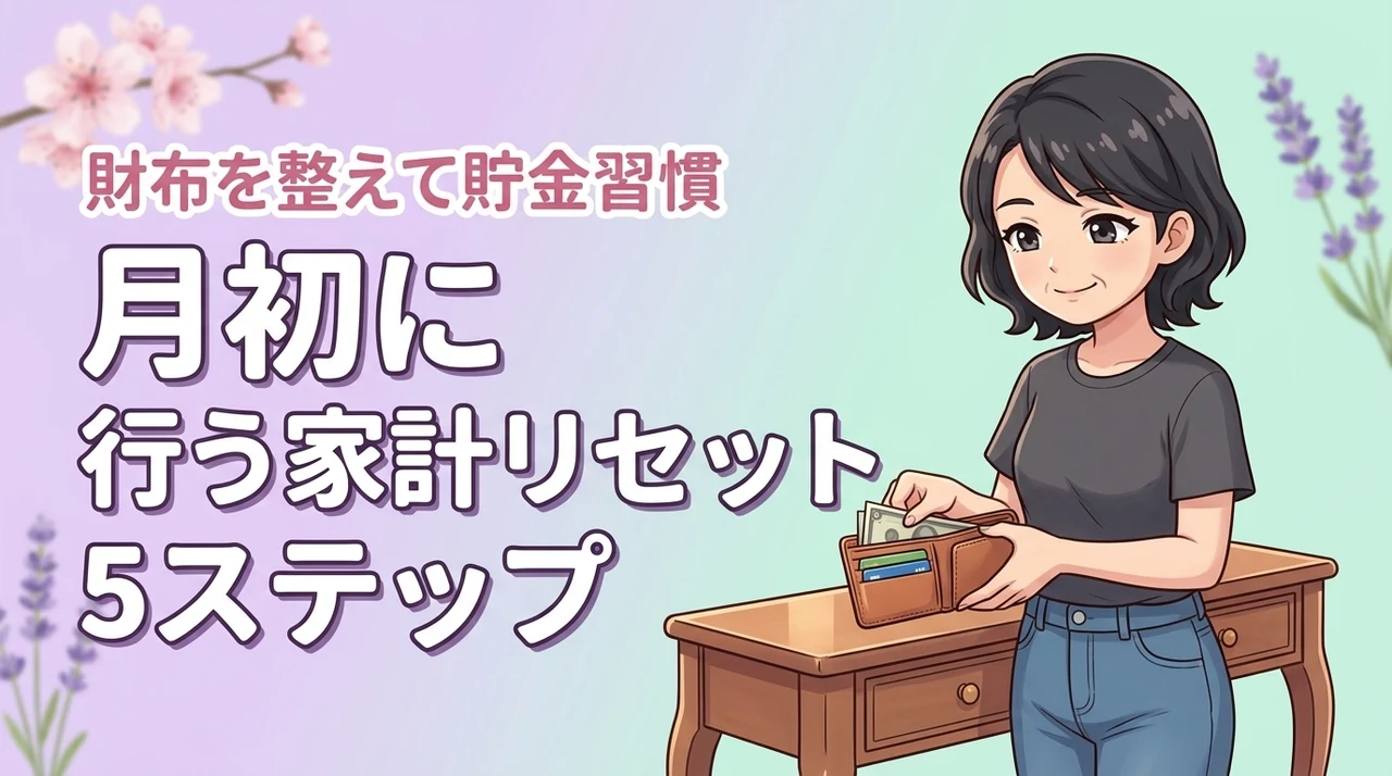 家計リセットを月初に行うやり方5ステップ!財布を整えてお金が貯まる習慣