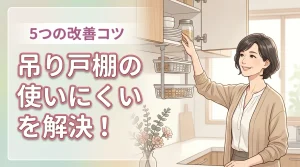 キッチンの吊り戸棚が使いにくい！5つの解決策で高い場所も劇的に使いやすくなるコツ