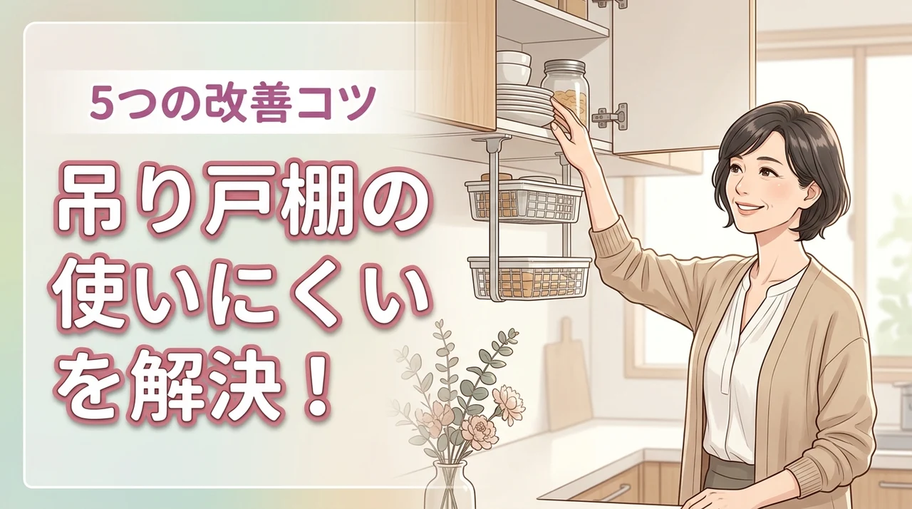 キッチンの吊り戸棚が使いにくい！5つの解決策で高い場所も劇的に使いやすくなるコツ