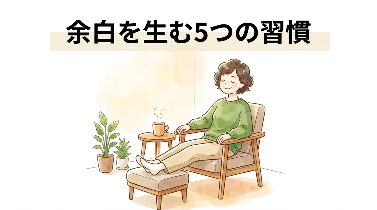 余白を生む暮らしを実現する5つの生活習慣