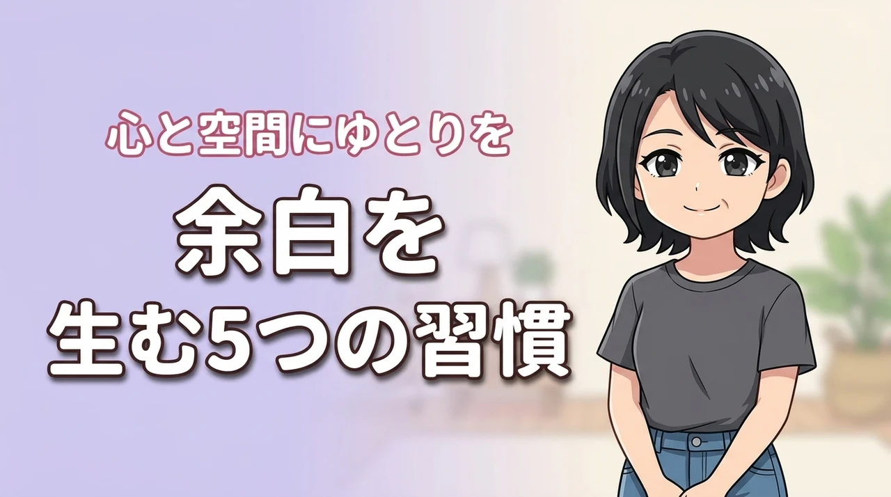余白を生む暮らし方で人生を変える！心と空間にゆとりを作る5つの習慣