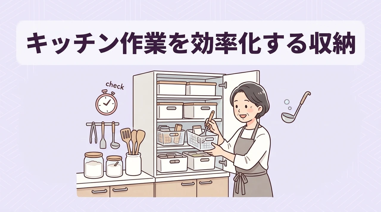 キッチン作業を効率化する収納と配置の工夫