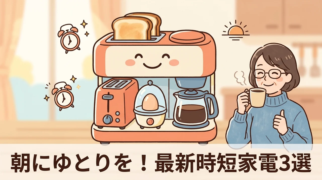 朝のゆとりを生む最新の時短家電3選