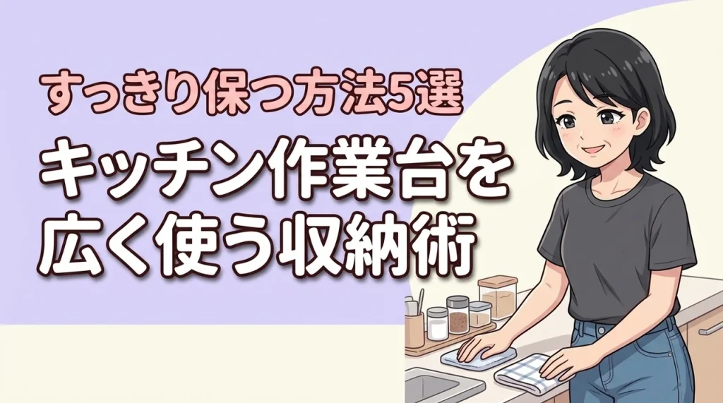 キッチン作業台をすっきり保つ方法5選！広く使うための収納術と便利アイテム